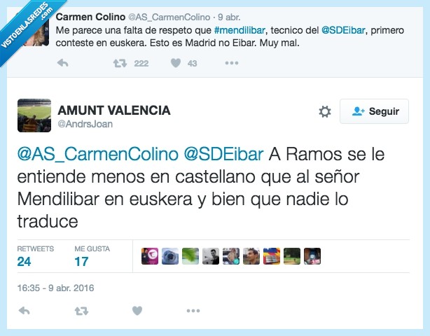 hablar,euskera,Mendilibar,rueda,prensa,Eibar,Ramos,castellano,traducir