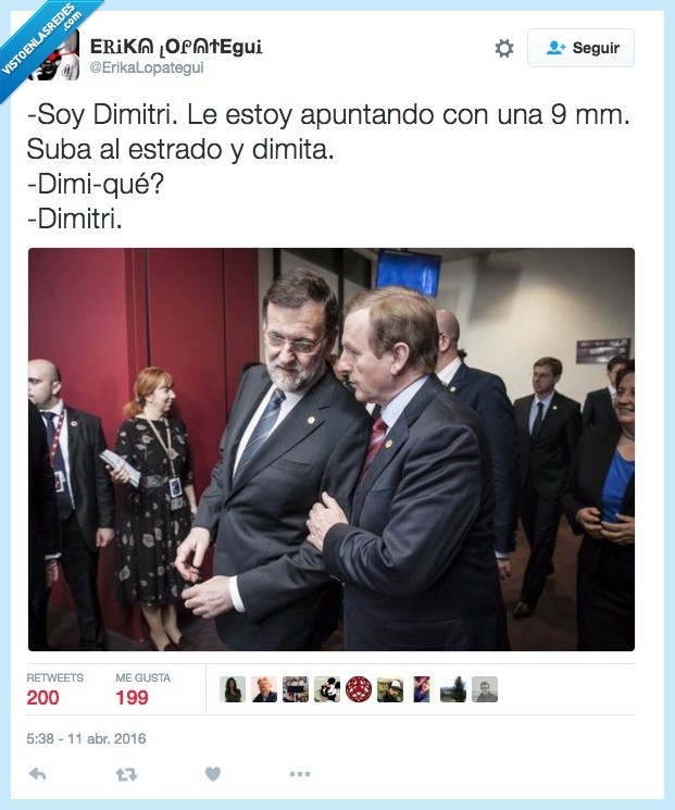 dimitri,dimitir,Rajoy,pistola,estrado