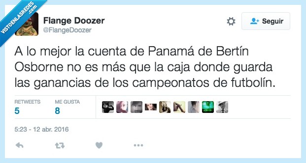 panama papers,Bertín Osborne,dinero,cuenta,caja,ganancia,campeonato,futbolín