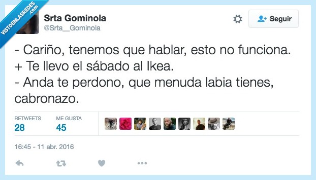 cariño,hablar,Ikea,perdonar,llevar,amor,pareja,cortar