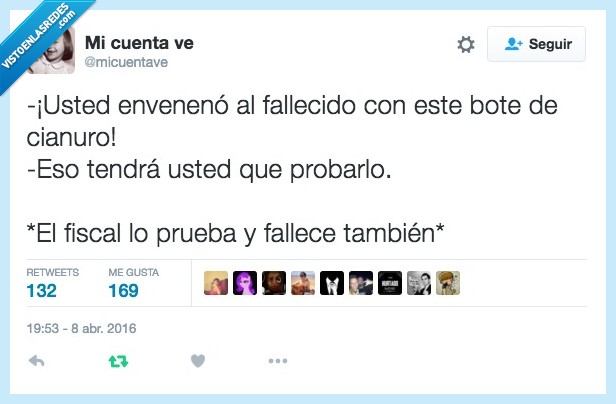 envenenar,bote,cianuro,probar,fiscal,morir,acusado,asesino