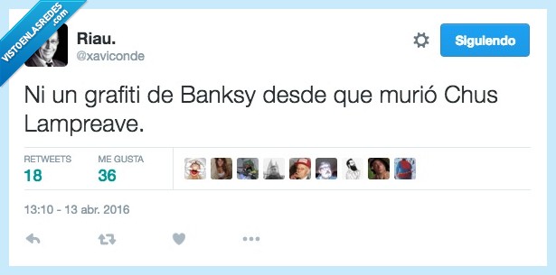 graffiti,Banksy,murio,desde,Chus Lampreave,graffitero