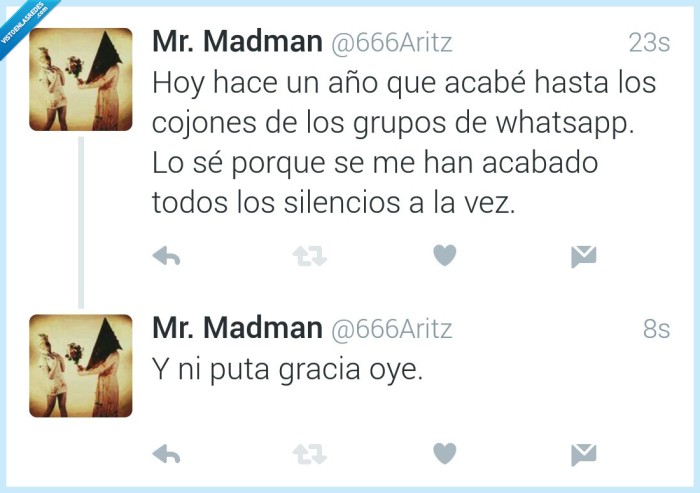 año,silenciar,hoy,todos,grupos,Whatsapp,silencio,acabar