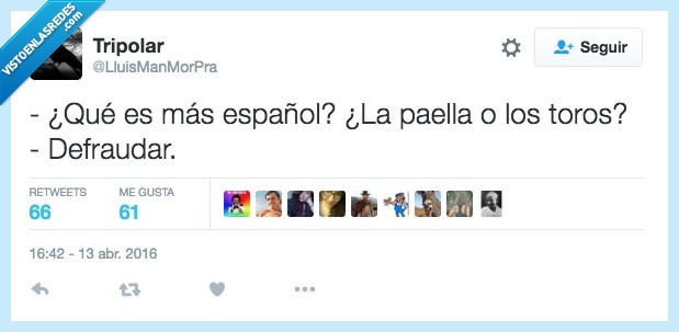 español,España,paella,toros,Defraudar,engañar