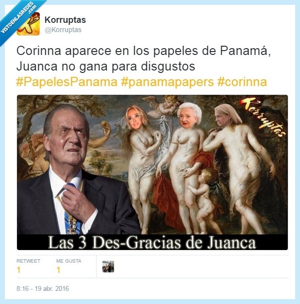 panamá papers,papeles panamá,corrupción,impuestos,rey,juan carlos,corinna,pilar,borbón,infanta,cristina,las 3 gracias