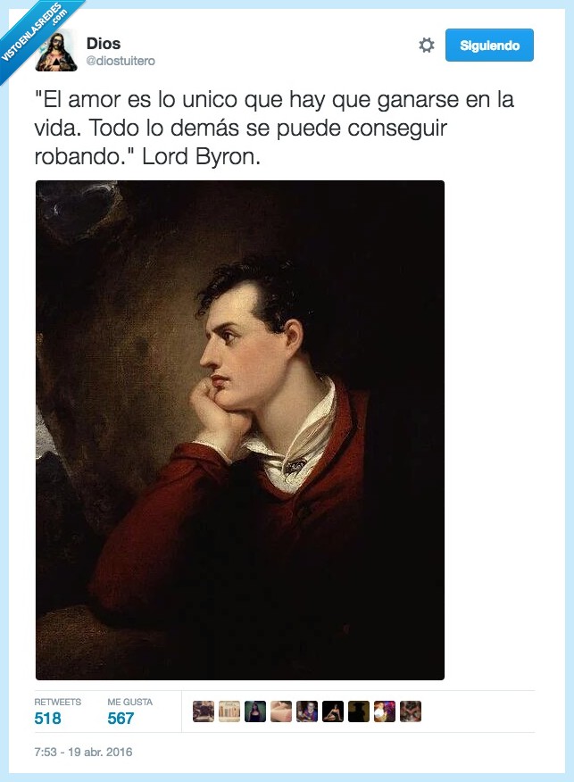 442197 - Lord Byron: Gran poeta, mejor ladrón por @diostuitero