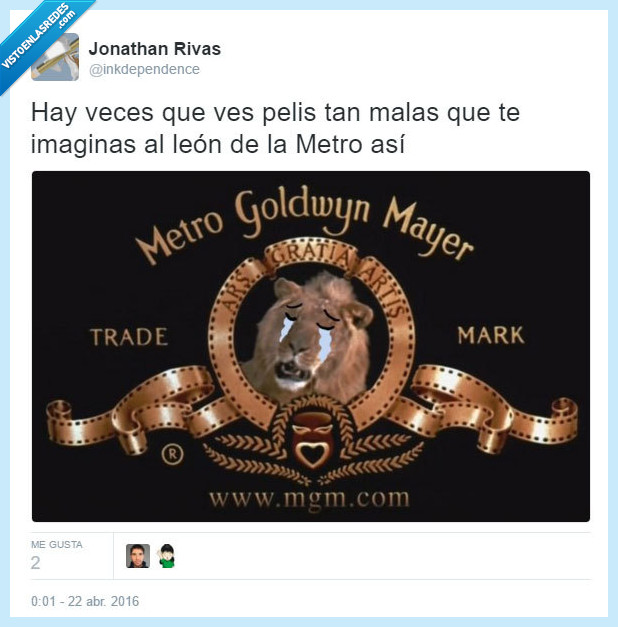 pelis,malas,leon,metro,llorar,llorando,lágrimas