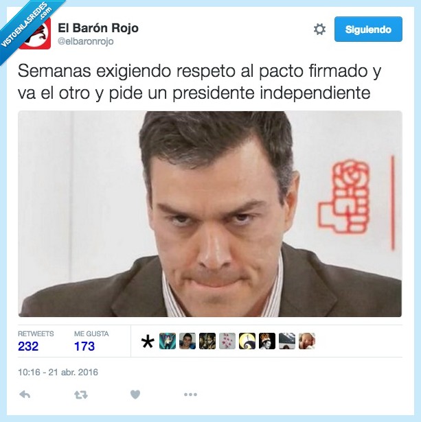 semana,exigir,respeto,pacto,firmado,pedir,presidente,independiente,Pedro Sanchez,psoe,Albert rivera,Ciudadanos