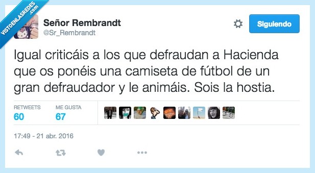 criticais,criticar,defraudar,HAcienda,camiseta,futbol,defraudador,animar,Messi