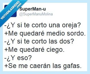 gafas,sordo,ciego,oreja,caer,cortar