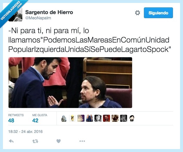 Alberto Garzón,Pablo Iglesias,Podemos,Izquierda unida,lagarto,spock