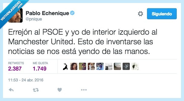 Errejón,PSOE,interior,izquierdo,Manchester United,inventar,noticias,manos,Echenique
