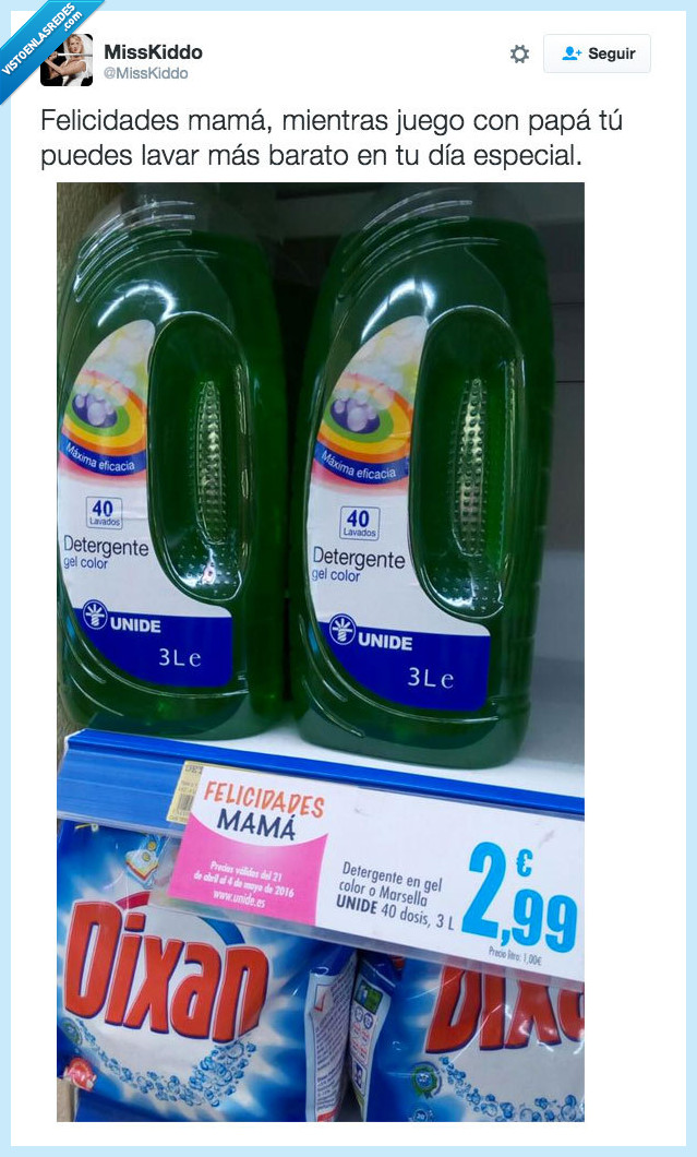 felicidades,mama,madre,dia,regalo,lavar,barato,especial,detergente