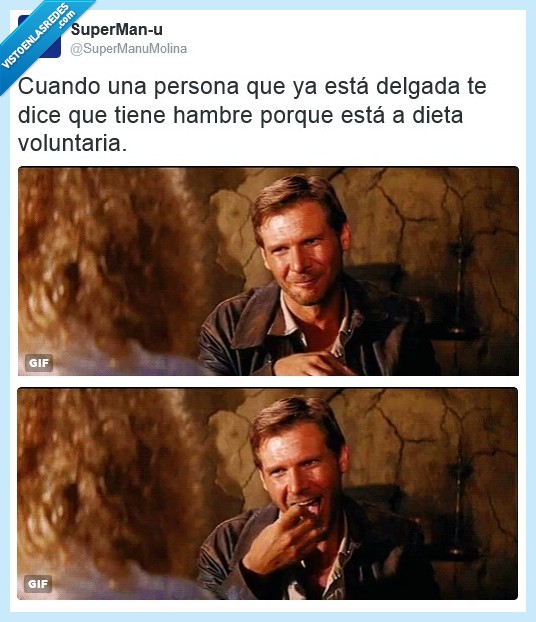 dieta,harrison ford,indiana jones,delgada