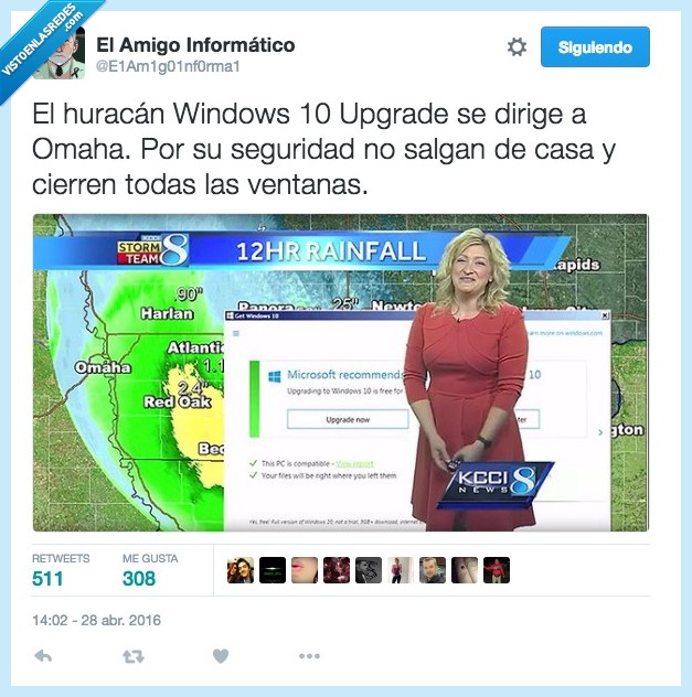 huracán,peligro,windows,upgrade,aviso,ventana