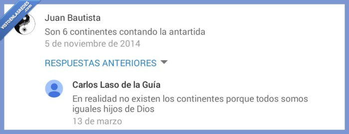 continentes,seis,antartida,dios,iguales,existen,religión