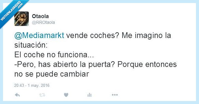 mediamarkt,devolución,abrir,coche,funcionar,puerta