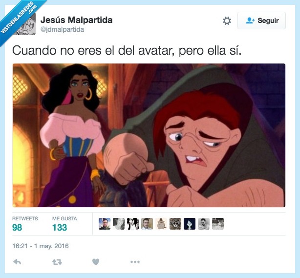 avatar,esmeralda,feo,Quasimodo,el Jorobado de Notre Dame