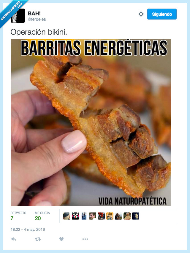 barrita,energética,tocino,panceta,grasa,energía,morro