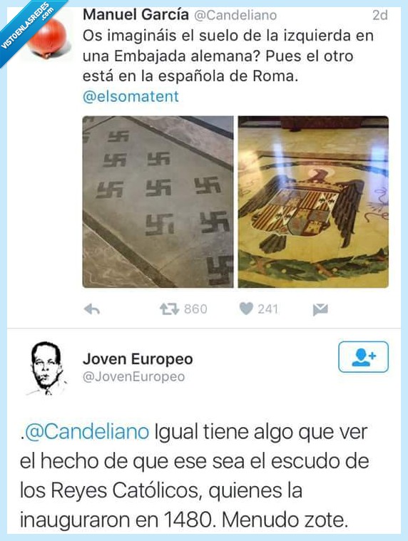 escudo,suelo,izquierda,Reyes Catolicos,embajada,Roma,listo