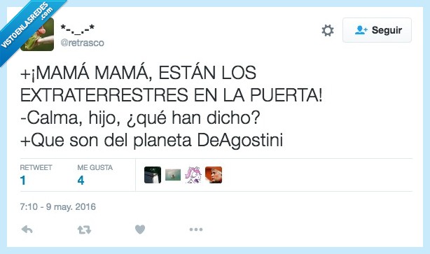 mama,madre,hijo,aliens,extraterrestres,puerta,planeta,deagostini