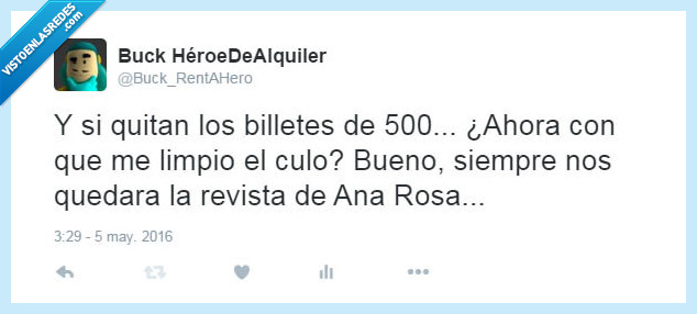 Ana Rosa,revistas,billetes de 500 €,500,euros,limpiar,mejor con scottex