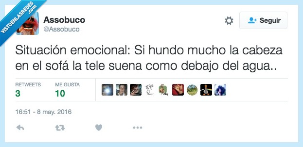 situacion,emocional,cabeza,sofa,tele,debajo,agua,cojín