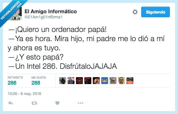 papa,padre,informatico,ordenador,hijo,intel 286,disfrutalo