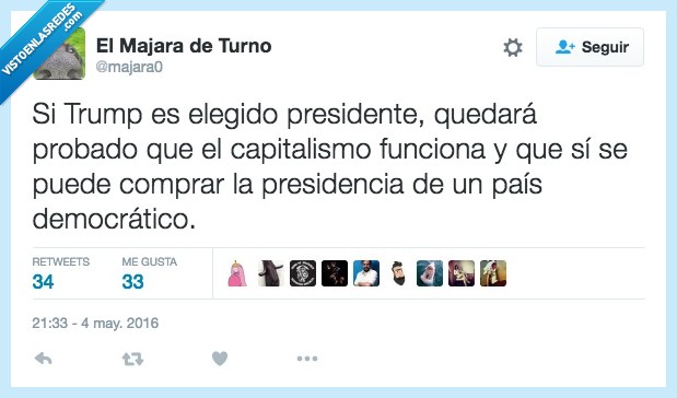 Trump,elegido,presidente,capitalismo,funciona,comprar,presidencia,país,democrático