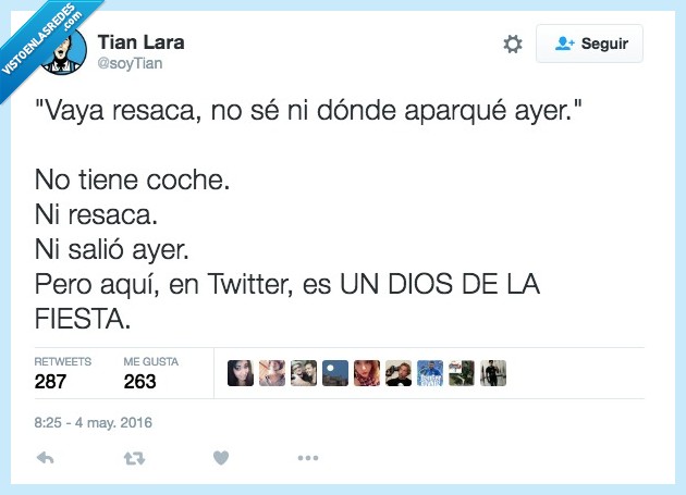 resaca,aparqué,aparcar,ayer,postureo,coche,salir,dios,fiesta