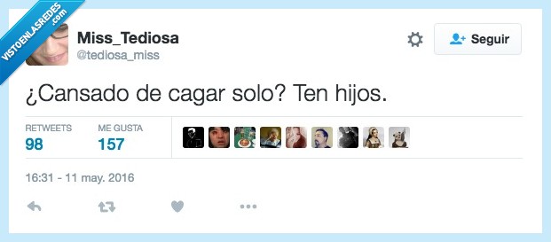 cansado,cagar,solo,hijos,compañía