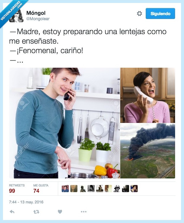 incendio,fuego,seseña,lentejas,madre,hijo,cocinar
