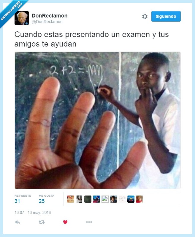 amigo,ayudar,exámen,chivar,no te entiendo bien,mano,suma,dedos,contar