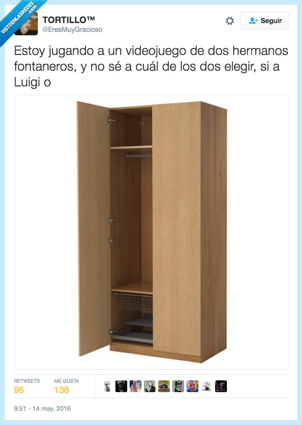 armario,luigi,mario,jugar,videojuego,hermano,fontanero