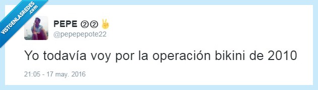 di no a la dieta,operación bikini,curva de la felicidad,2010