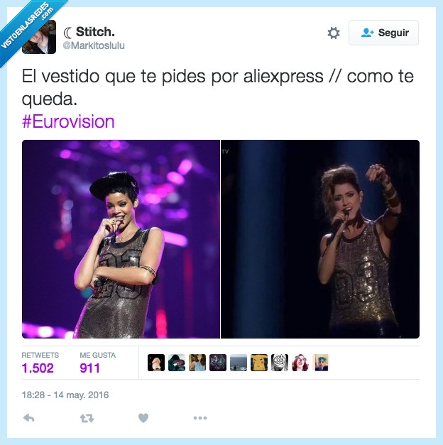 Rihanna,Barei,vestido,igual,aliexpress,eurovisión