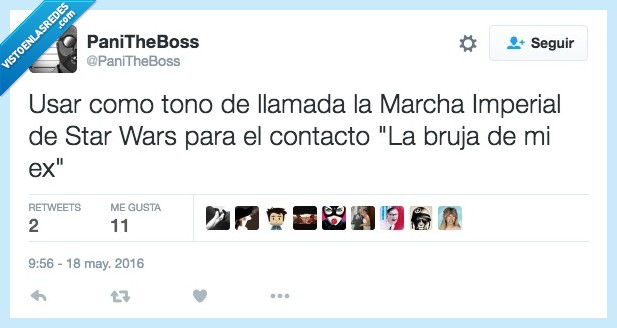 tono,llamada,marcha imperial,ex,contacto,bruja,Star Wars