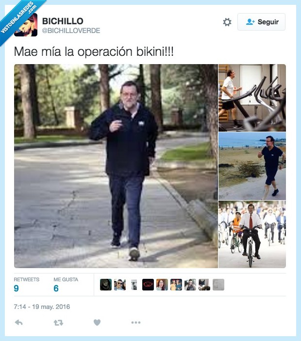 Mariano Rajoy,operación bikini,deporte