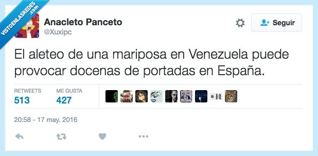 aleteo,mariposa,Venezuela,España,portadas,periodico