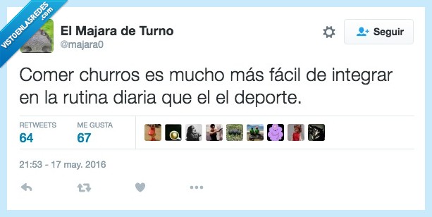 comer,churros,integrar,rutina,diaria,deporte,vida,operación bikini,adelgazar