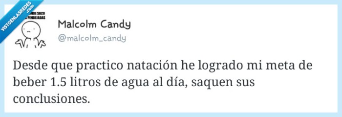 practico,natación,lograr,meta,beber,agua,dia,conclusiones