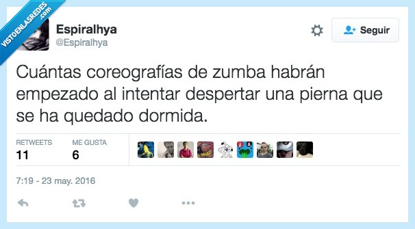 coreografía,zumba,empezar,intentar,despertar,pierna,dormida