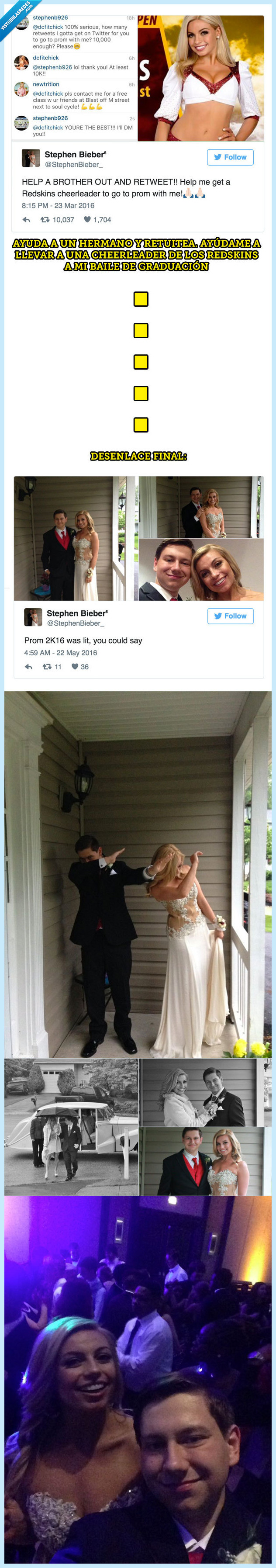 baile de graduación,cheerleader,reto,twitter