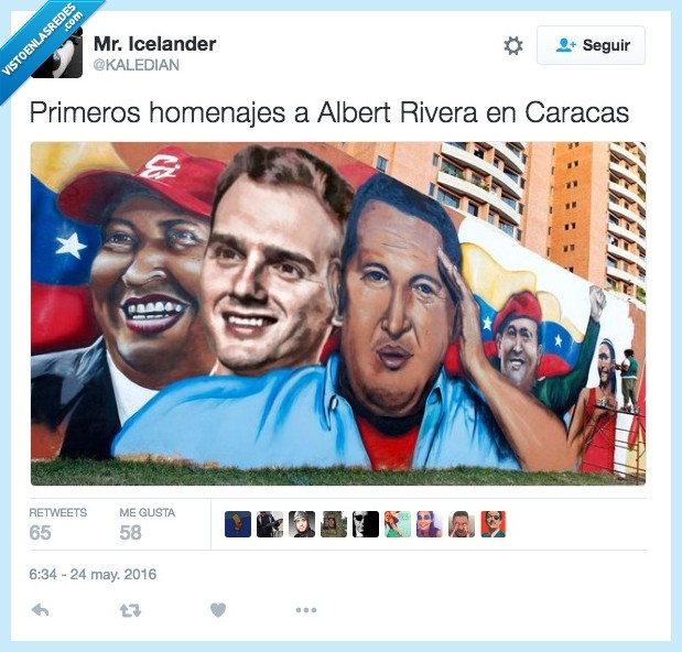 primeros,homenaje,Albert Rivera,Caracas,graffiti,Venezuela,Chavez