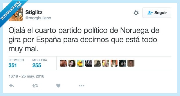 ojala,cuarto,partido,noruega,politica,venezuela,españa,ciudadanos,albert Rivera