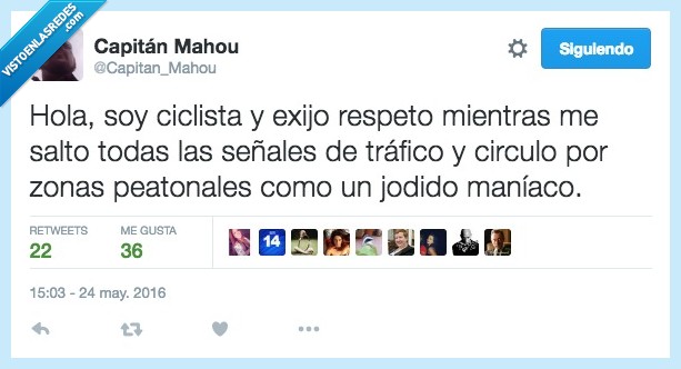 ciclista,exijo,respeto,mientras,trafico,saltar,circular,maniaco,peatonal,irrespetuosos