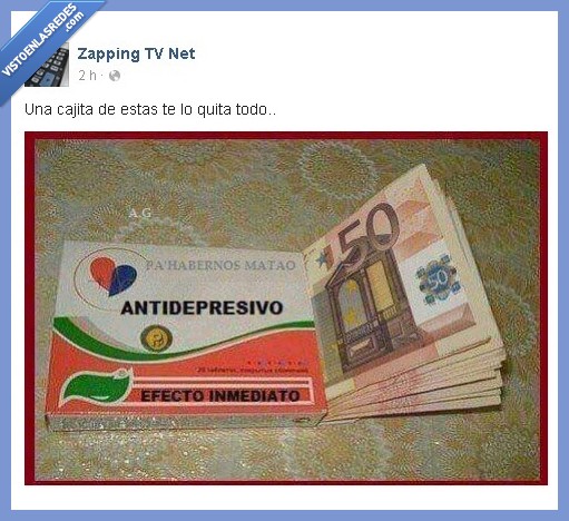 antidepresivo,euros,humor,cincuenta,fajo,billete