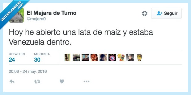 abierto,abrir,lata,maiz,Venezuela