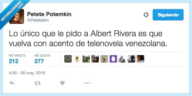 Albert Rivera,acento,telenovela,Venezuela,venezolano
