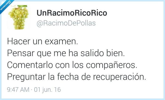examen,recuperación